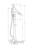 TERMOSTATICA de PIE STARCK ORGANIC AXOR HANSGROHE